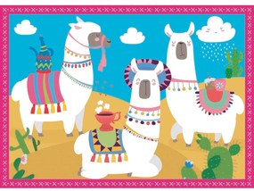 Trefl Puzzle Happy Llamák, 4 darab