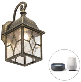 Okos romantikus kültéri fali lámpa bronz, WiFi-vel A60 - London