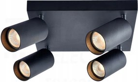 Mennyezeti spotlámpa, állítható, fekete 4xGU10 SPGU10MAN4B