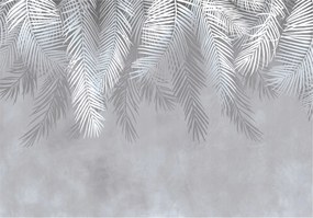 Fotótapéta Pálmalevelek Beton Tollak Nappali Hálószoba Tapéta 200x140