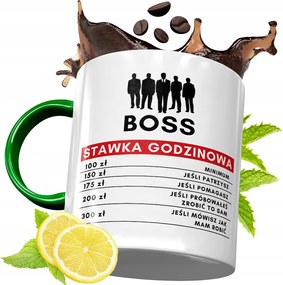 Zöld Bögre A Főnöknek Születésnapi Ajándék fényképes nyomtatással