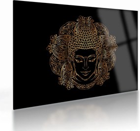 Arany Buddha képe (üvegen) (70x50 cm)