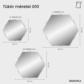 Atipikus tükör LED világítással G10