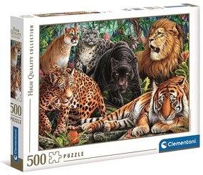 Állatos Wild Cats 500 db-os puzzle Clementoni