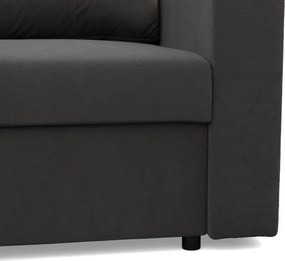 Zeus sarokkanapé, 1 ágyneműtartóval, egyenes kartámasz, szövet anyag, univerzális oldal, bonell töltet, szürke