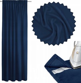 Szalagra Kész Függöny +rövidítő Szalag 140x270 Sötétkék Atlantic