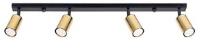 Sollux SL.1387 - Spotlámpa WINX 4xGU10/10W/230V fekete/arany