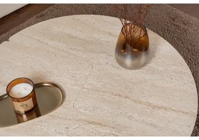 Dohányzóasztal LUVIA, márványmintás dekor, bézs