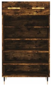 füstös tölgy színű szerelt fa cipőszekrény 60 x 35 x 105 cm