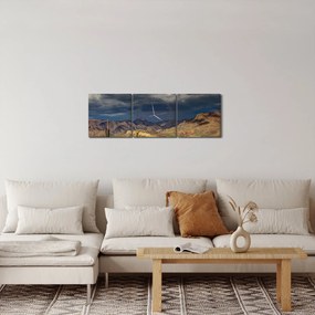 Kép - kaktuszok a természetben (órával) (90x30 cm)