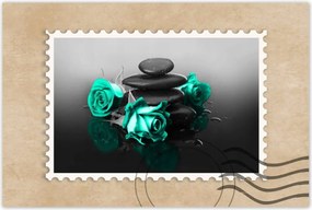 Poszter 60x40 Menta rózsa Spa Wellness