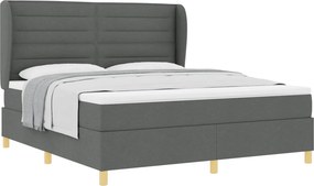 vidaXL Boxspring ágy matraccal Sötétszürke 90x190 cm Szövet szövet