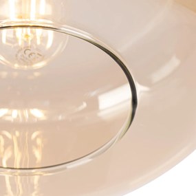 Okos mennyezeti lámpa fekete borostyánszínű üveggel, Wifi A60-nal - Bizle