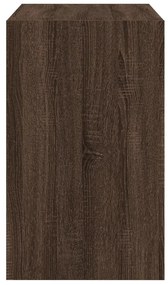 barna tölgyszínű szerelt fa cipőszekrény 80x42x69 cm