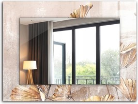 Fali tükör edzett üveg kerettel XXL 80x60 cm Vintage virágok