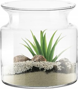 Váza, befőttesüveg, erdő üvegben, üveg 15cm x 15cm Jmd Group