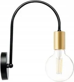 Retro fali lámpa íves E27 Loft fekete-arany
