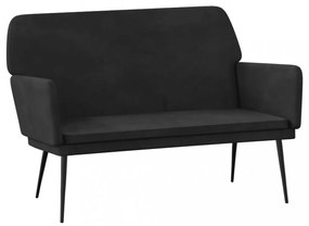 fekete bársonypad 108x79x79 cm