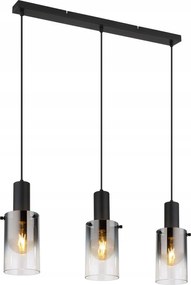 Florentina függőlámpa matt fekete füstös Globo 15907-3H