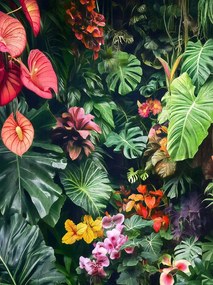 Fotótapéta függőleges virág Virágok falfestmény Ragasztó 206 x 275