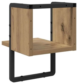 vidaXL Falpolc polcokkal Művészi tölgy 20 x 25 x 30 cm Faanyag