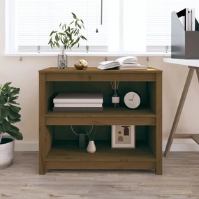 mézbarna tömör fenyőfa faliszekrény 80x35x68 cm