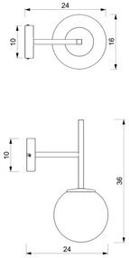 Fali lámpa DAGA 1xE14/60W/230V