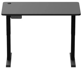 Elektromosan állítható magasságú íróasztal iskolakezdéshez, ülő-/állómunkához 120x60cm fekete LVN System Control