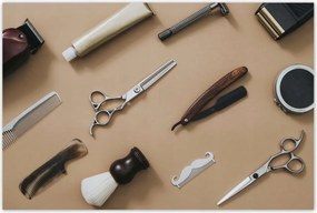 Poszterek 120x80 Vintage barber felszerelés