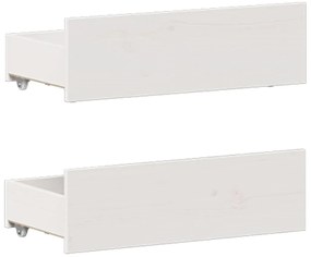 fehér tömör fenyőfa fejtámlás ágykeret matrac nélkül 120x200 cm