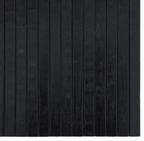 négyszögletű fekete bambusz szőnyeg 100 x 400 cm