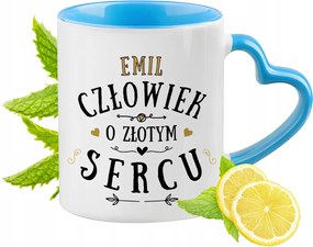 Emilnek Kék bögre szív alakú füllel Ajándék