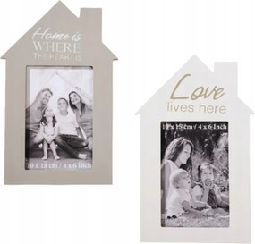 2 db-os képkeret szett házikók fényképek ajándéktárgyak