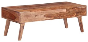 Szürke tömör fa dohányzóasztal 110 x 50 x 40 cm