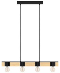 Eglo 43902 - Csillár zsinóron BAILRIGG 4xE27/40W/230V