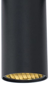 Modern fekete spotlámpa 1 fázisú sínrendszerhez GU10 35mm - Slimline Nubee Honey