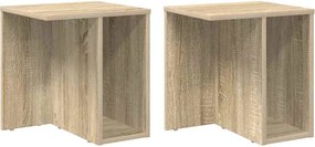 vidaXL Végasztal 2 pcs Sonoma tölgy 37 x 32 x 40 cm Faanyag