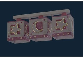 Dalber 63233NS - Gyerek mennyezeti lámpa MOON LIGHT 3xE27/60W/230V rózsaszín