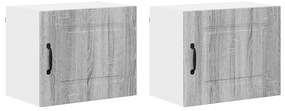 Fali konyhaszekrény 2 pcs Szürke Sonoma 50 x 31 x 40 cm Faanyag