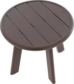 GARTHEN Kerek alumínium asztal sötétbarna