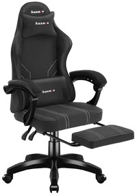 Gamer szék Huzaro Space lábtartóval Carbon fekete