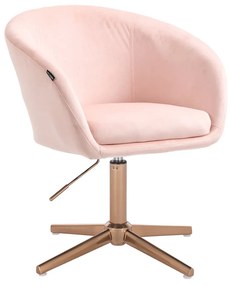HR8326CROSS Rózsaszín modern velúr szék arany lábbal