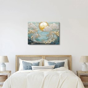 Kép - 3D gyöngyök az óceánban (70x50 cm)