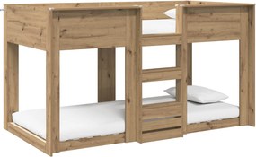 vidaXL Szükidő ágy Artisan tölgy 90 x 190 cm Faanyag