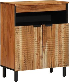 vidaXL Széf fiókkal ajtóval Természetes 60 x 33,5 x 75 cm Tömör Akácfa