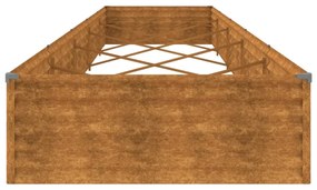 corten acél kerti magaságyás 482x100x36 cm