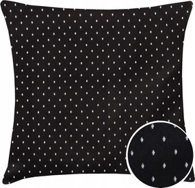 Párnahuzat 40x40 Dekoratív párnahuzat Pöttyös Lux Fekete Ezüst