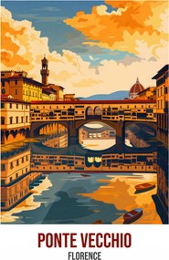 Poszter 67,5x100cm Ponte Vecchio, Florence
