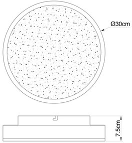 Globo 48460-24 - LED Mennyezeti lámpa HEDI LED/24W/230V á. 30 cm fekete
