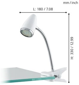 Eglo 94329 - LED Csíptetős lámpa RICCIO 1xGU10-LED/3W/230V